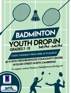 2024 Drop-in Youth Badminton